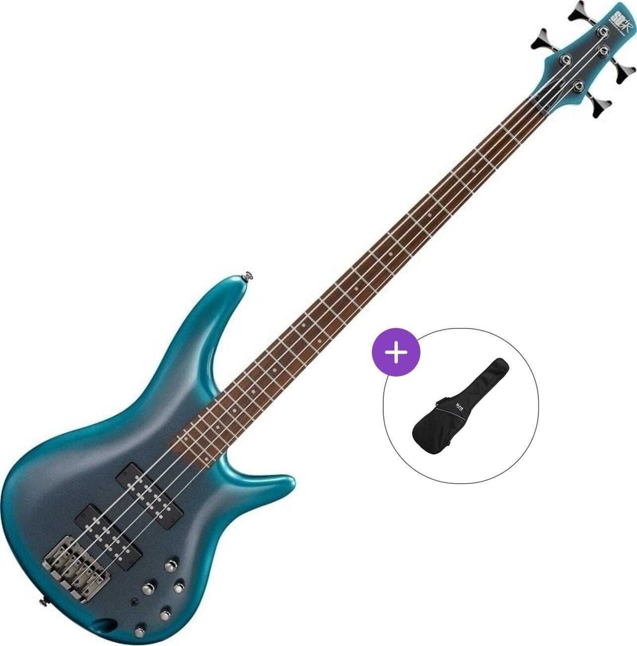 Električna bas kitara Ibanez SR300E-CUB Basic SET Cerulean Aura Burst Električna bas kitara