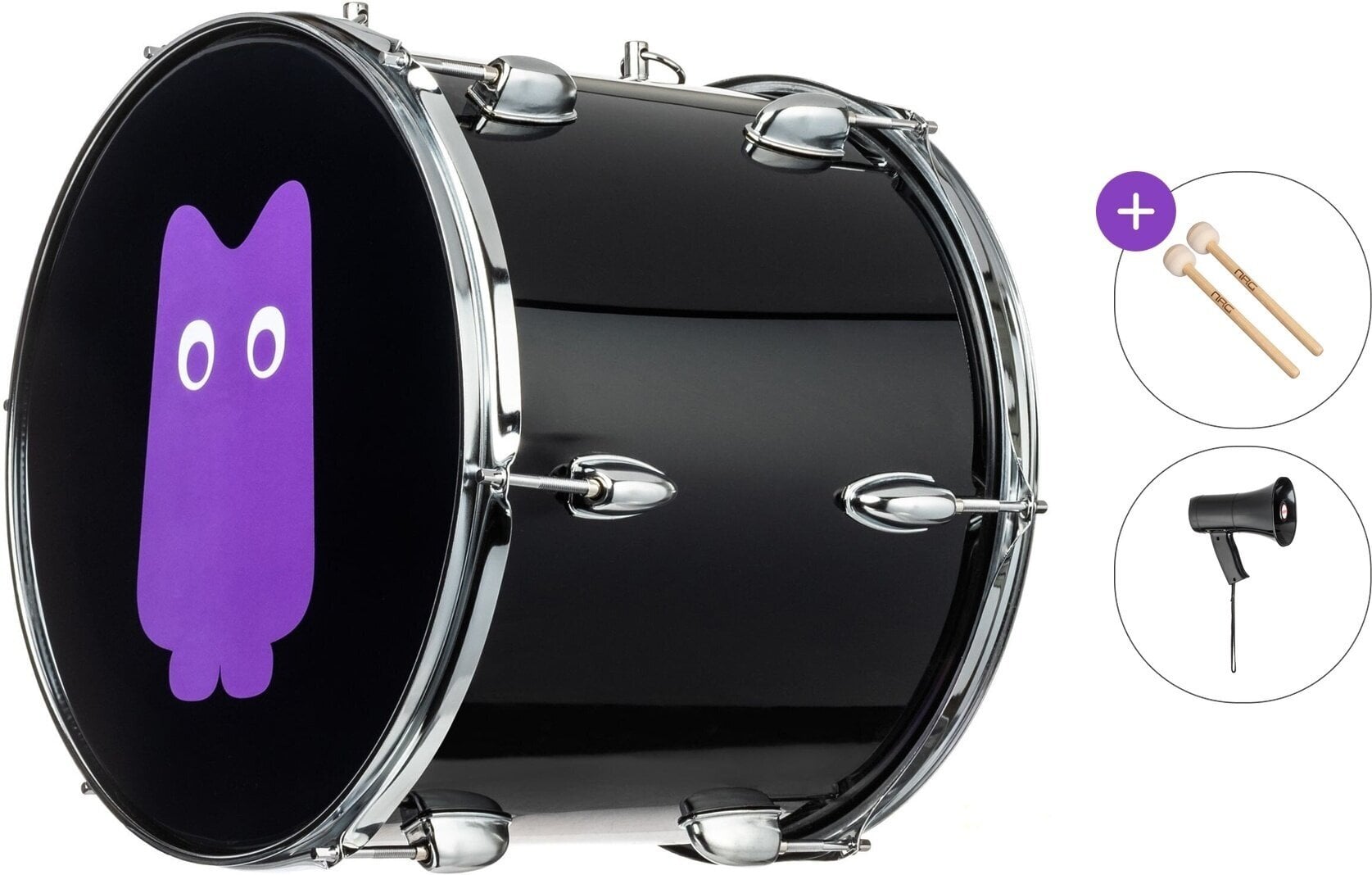 Pohodni boben NRG Stadium Pulse Standard SET Navijaški boben 14" Black Force