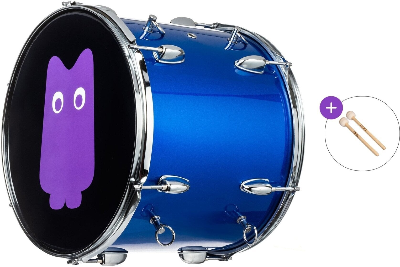 Pohodni boben NRG Stadium Pulse Basic SET Navijaški boben 14" Blue Wave