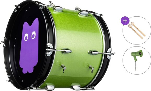 Pohodni boben NRG True Ultra Standard SET Navijaški boben 16" Green Strike - 1