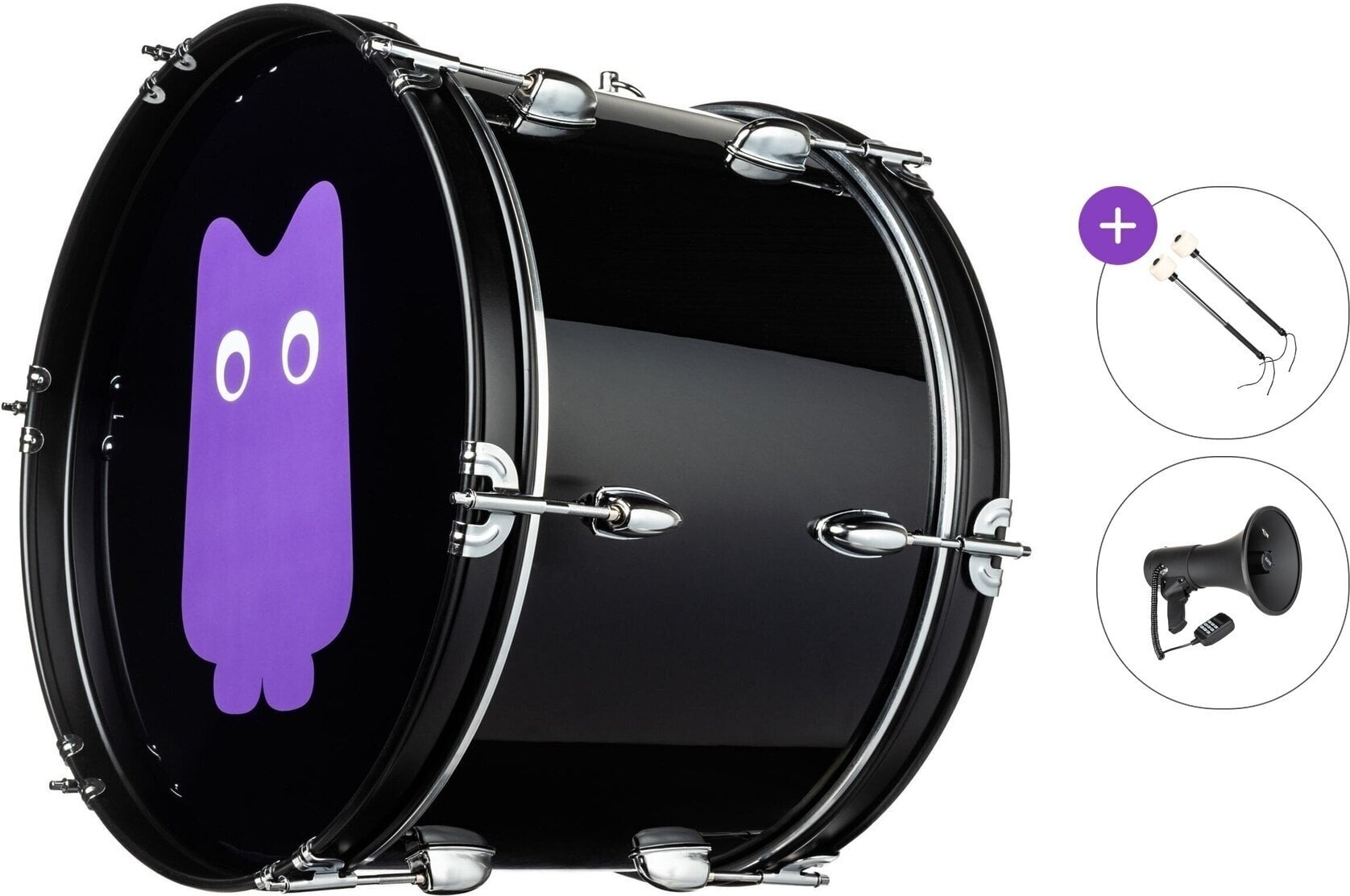 Pohodni boben NRG Crowd Power Standard SET Navijaški boben 18" Black Force