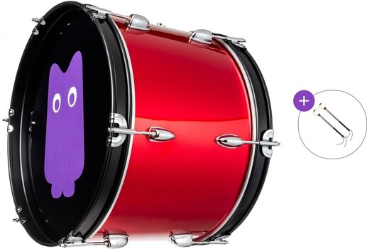 Pohodni boben NRG Crowd Power Basic SET Navijaški boben 18" Red Fire - 1