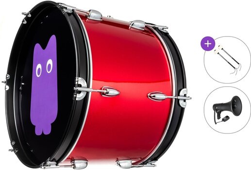 Pohodni boben NRG Crowd Power Standard SET Navijaški boben 18" Red Fire - 1