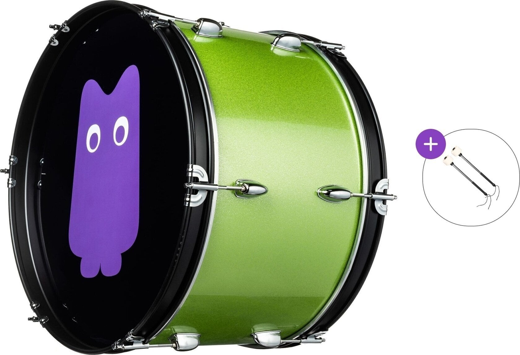 Marschtrommel NRG Grand Roar Basic SET Jubeltrommel 20" Green Strike