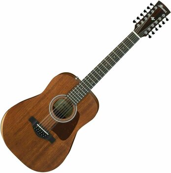 12-String Acoustic Guitar Ibanez AW5412JR Open Pore Natural - 1
