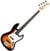 4-strengs bassgitar PSD Guitars JZB-100 Sunburst 4-strengs bassgitar