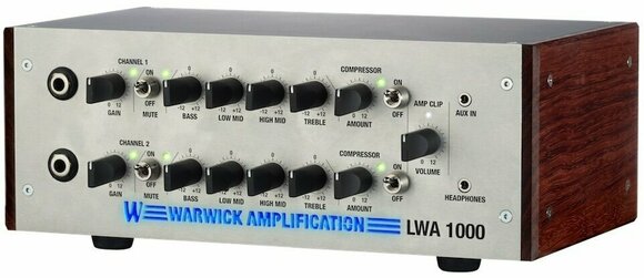 Solid-State Bass Amplifier Warwick LWA 1000 Silver - 1