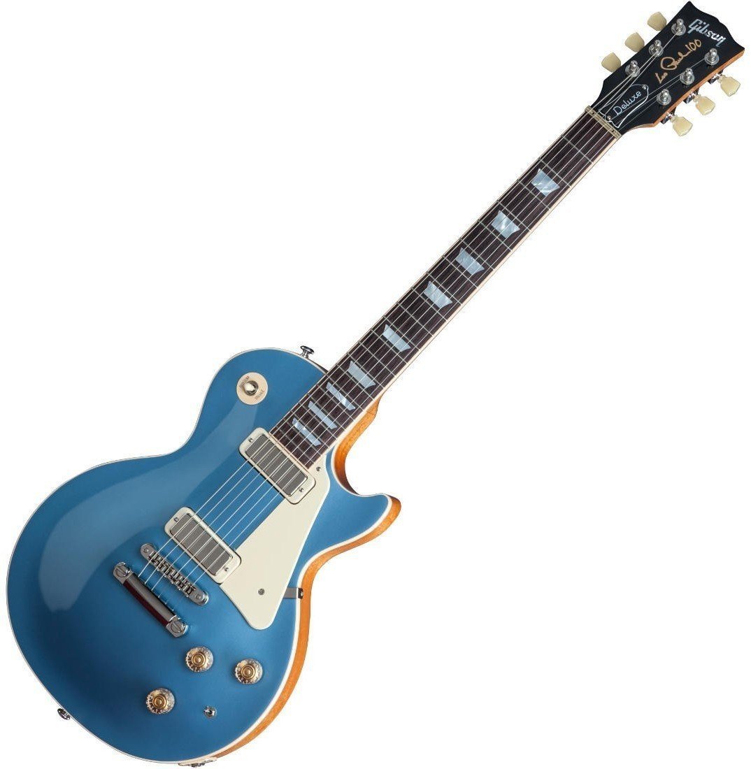 Elektromos gitár Gibson Les Paul Deluxe Metallic 2015 Pelham Blue Top