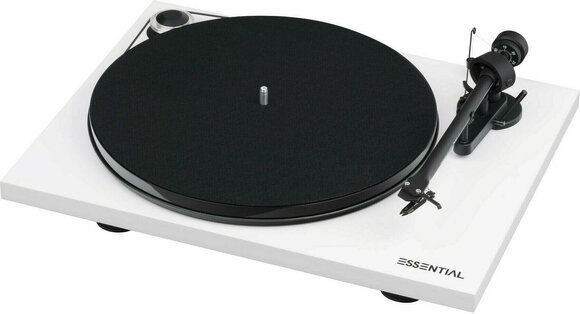 Pladespiller Pro-Ject Essential III Plus OM 10 High Gloss White - 1
