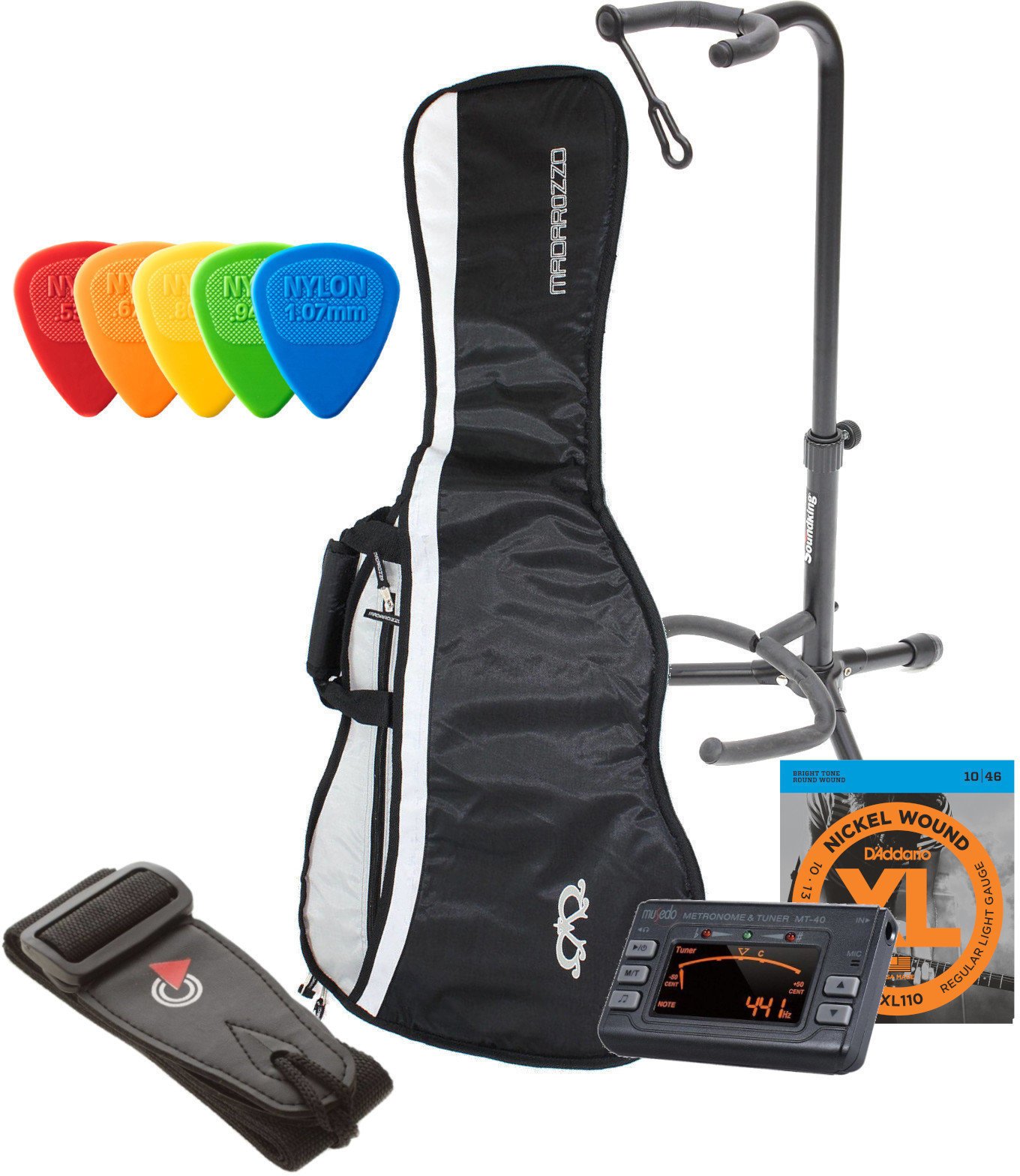 Tasche für E-Gitarre Muziker Electric Guitar Accessories Pack Tasche für E-Gitarre Schwarz