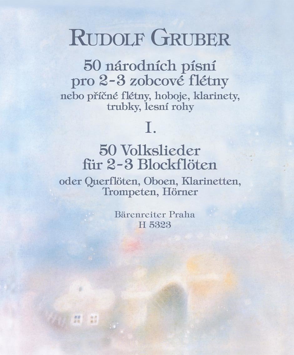 Solo zangliteratuur Rudolf Gruber 50 národních písní I. díl Muziekblad