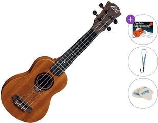 Sopránové ukulele LAG BABY TKU-110 Tiki Basic SET Natural Satin Sopránové ukulele