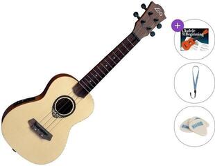 Concert Ukulele LAG TKU-150 Tiki Uku Basic SET Natural Concert Ukulele