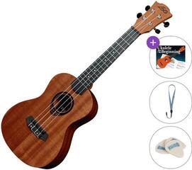 Concert Ukulele LAG TKU-8C Tiki Uku Basic SET Natural Concert Ukulele