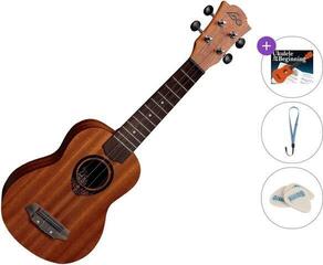 Sopran Ukulele LAG TKU-8S Tiki Basic SET Natural Satin Sopran Ukulele