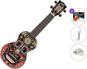 Sopran Ukulele Mahalo MA1SK BK Basic SET Skull Black Sopran Ukulele