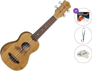 Sopran Ukulele Luna UKE BAMBOO S Basic SET Natural Sopran Ukulele