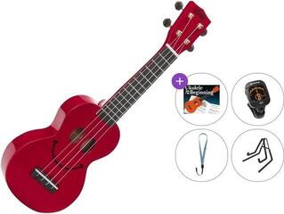 Sopránové ukulele Mahalo U-SMILE Standard SET Red Sopránové ukulele