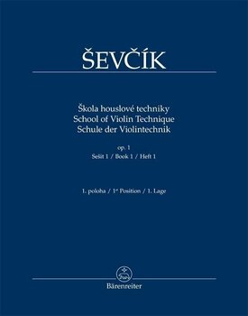 Note za godala Otakar Ševčík Škola houslové techniky op. 1, sešit 1, 1. poloha Notna glasba - 1