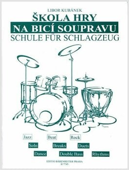 Music sheet for drums and percusion Libor Kubánek Škola hry na bicí soupravu Music Book - 1