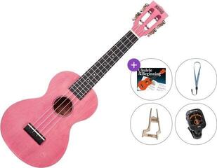 Koncertné ukulele Mahalo ML2CP Premium SET Coral Pink Koncertné ukulele