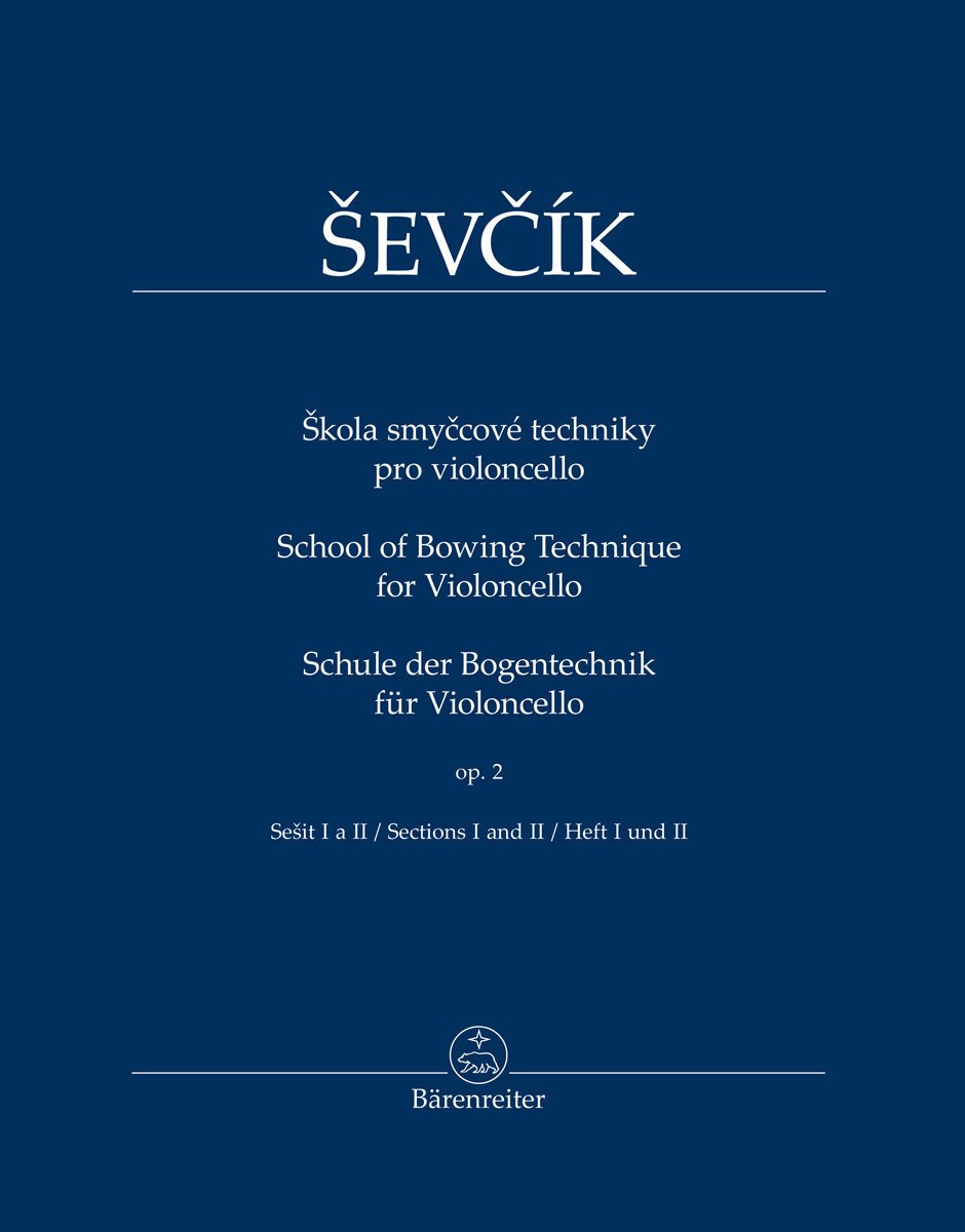 Node for strygere Otakar Ševčík Škola smyčcové techniky pro violoncello op. 2, sešit I a II Musik bog