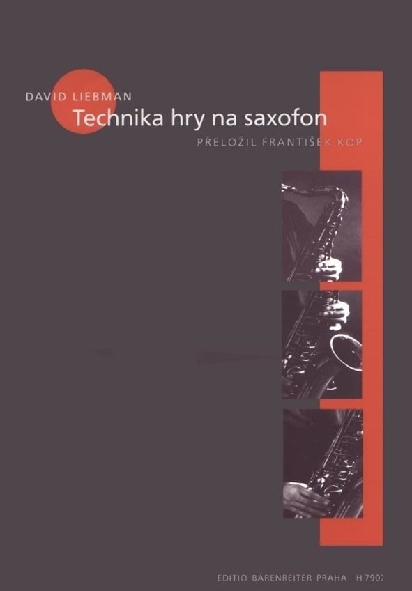 Music sheet for wind instruments David Liebman Technika hry na saxofon Music Book