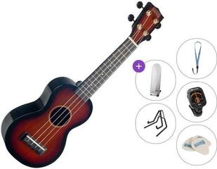 Soprano Ukulele Mahalo MJ1 3TS Premium SET 3-Tone Sunburst Soprano Ukulele