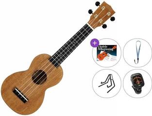 Soprano Ukulele Mahalo MS1TBR Premium SET Transparent Brown Soprano Ukulele