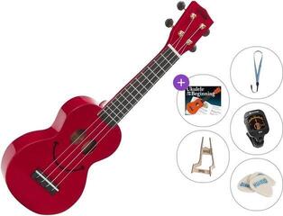Sopránové ukulele Mahalo U-SMILE Premium SET Red Sopránové ukulele