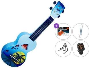 Sopránové ukulele Mahalo Hawaii Premium SET Hawaii Blue Burst Sopránové ukulele