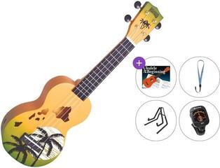 Sopránové ukulele Mahalo Hawaii Premium SET Hawaii Green Burst Sopránové ukulele