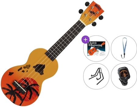 Soprano Ukulele Mahalo Hawaii Premium SET Hawaii Orange Burst Soprano Ukulele - 1