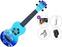 Soprano Ukulele Mahalo Hibiscus Premium SET Hibiscus Blue Burst Soprano Ukulele