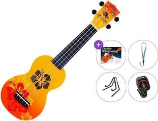 Сопрано укулеле Mahalo Hibiscus Premium SET Hibiscus Orange Burst Сопрано укулеле