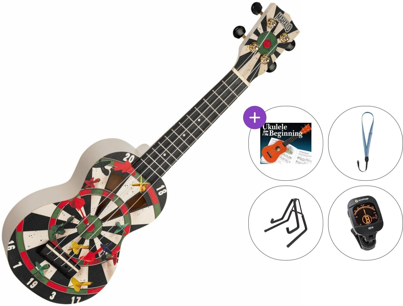 Ukelele soprano Mahalo MA1DR Art Series Premium SET Dart Ukelele soprano