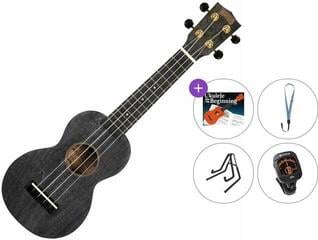 Ukulele soprano Mahalo MS1TBK Premium SET Transparent Black Ukulele soprano
