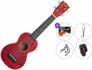 Soprano Ukulele Mahalo ML1CR Premium SET Cherry Red Soprano Ukulele