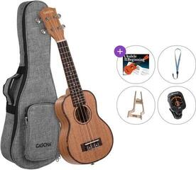 Ukulele soprano Cascha HH 2026 Basic SET Premium SET Natural Ukulele soprano