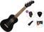 Ukulélé soprano Fender Venice WN BK Premium SET Black Ukulélé soprano