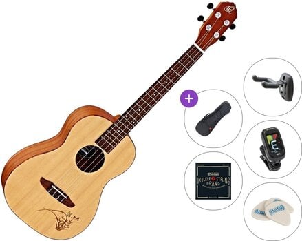 Ukulele barytonowe Ortega RU5-BA Premium SET Natural Ukulele barytonowe - 1