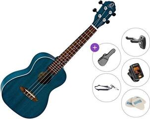 Konsertukulele Ortega RUOCEAN Premium SET Ocean Blue Konsertukulele