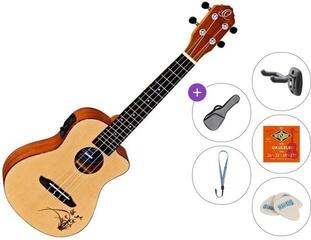Koncertni ukulele Ortega RU5CE Premium SET Natural Koncertni ukulele