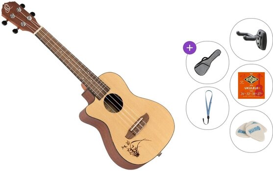 Konzert-Ukulele Ortega RU5CE-L Premium SET Natural Konzert-Ukulele - 1
