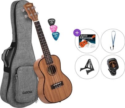 Концертно укулеле Cascha HH 2035 Premium Premium SET Natural Концертно укулеле - 1