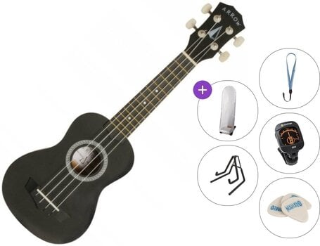 Ukulele sopranowe Arrow PB10 S Premium SET Black Ukulele sopranowe - 1