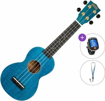 Ukulele soprano Mahalo MS1TBU Basic SET Transparent Blue Ukulele soprano - 1
