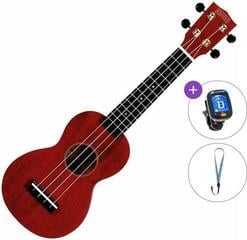 Ukulele soprano Mahalo MS1TRD Basic SET Transparent Red Ukulele soprano