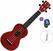 Ukulele soprano Mahalo MS1TRD Basic SET Transparent Red Ukulele soprano