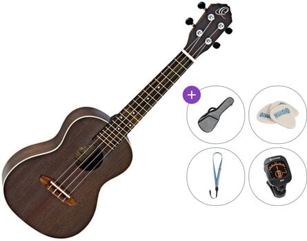 Concertukelele Ortega RUCOAL Standard SET Coal Black Concertukelele - 1